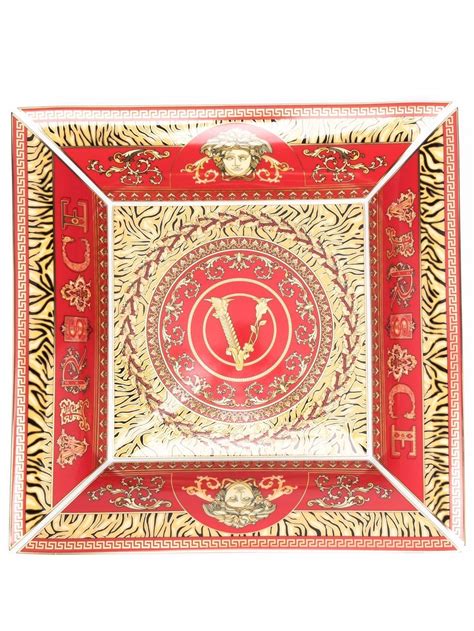 versace plates square